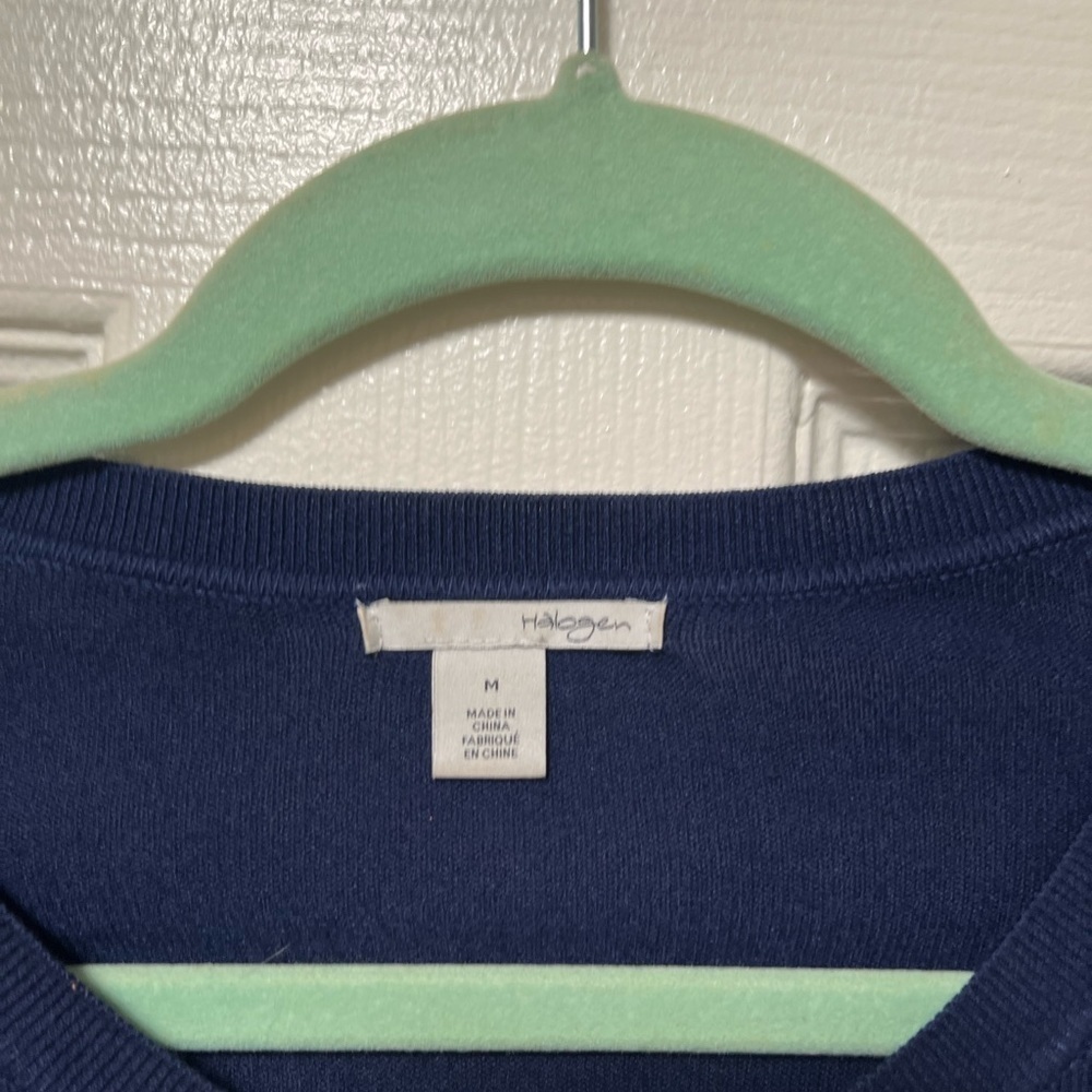 Halogen Navy Button Down Sweater - Picture 6 of 7